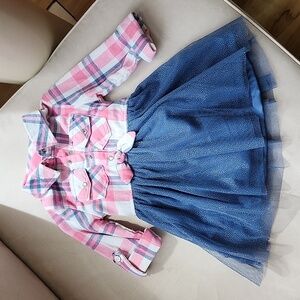 18 month Dress Western sparkle tulle skirt